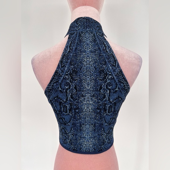 NWT BCBGMaxAzria Snake Skin Print Crop Top - Picture 8 of 12